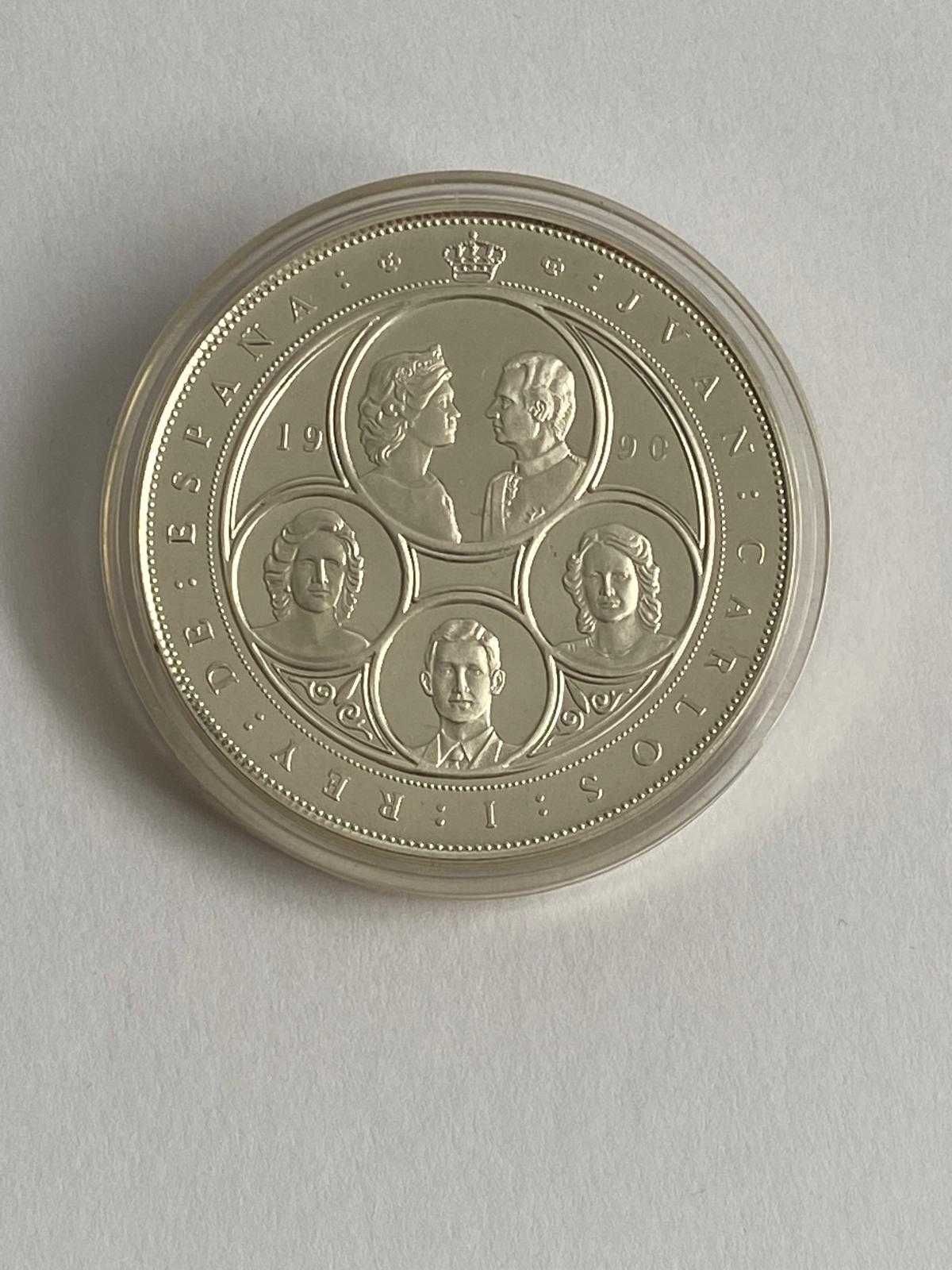 Moeda prata 10000 pesetas 1990 medalha de prata 1983