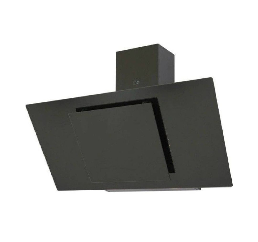 NOWY okap kuchenny kominowy szklany 90 cm LED szkło hartowane czarny