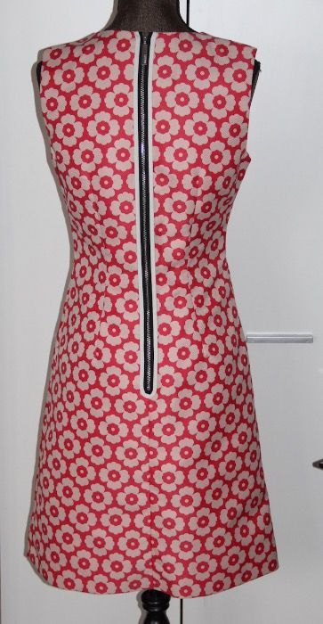 SIMPLE rózowa biała czerwona sukienka kwiatki 34 xs 36 s ANNA MUCHA