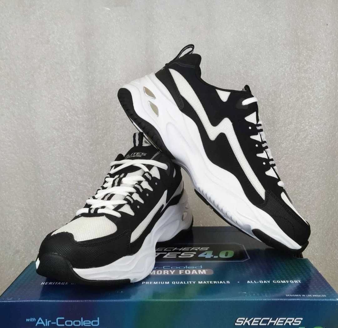 ДЕШЕВО! Кроссовки SKECHERS D'lites 4.0 Black/White Оригинал 25,5 26 см