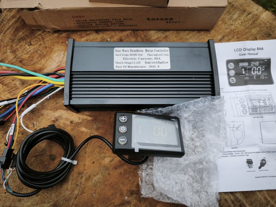 Sterownik+kolorowy wyświetlacz 24V36V48V60V 40A 250W-2000W-2500W Nowy