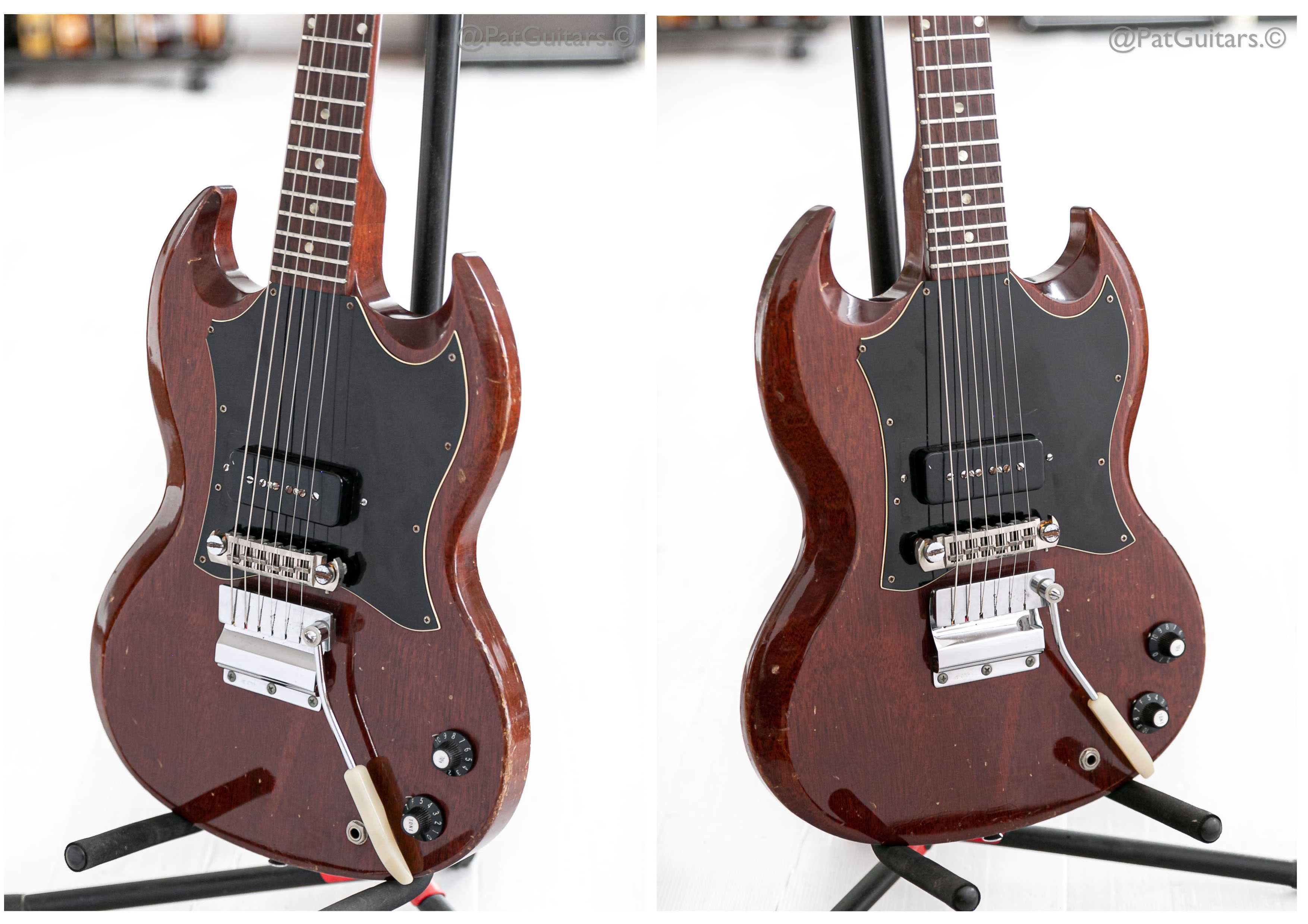 1969 Gibson SG Junior with Vibrola and a Large Guard in Cherry