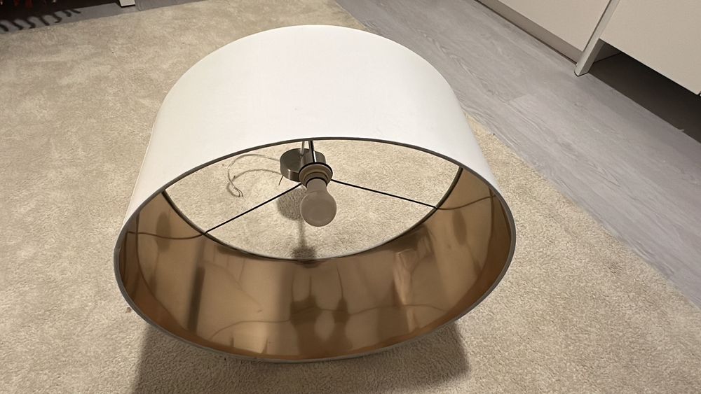 Candeeiro suspenso 55 cm branco / cobre