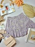 Spódniczka damska mini krótka fioletowa w kwiatki rozmiar M Vero moda