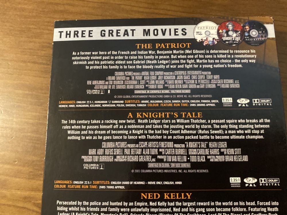 Set 3 filmes Heath Leadger