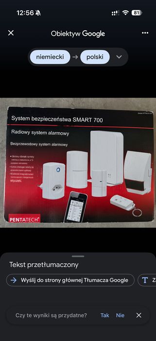 Kamera wraz z Monitorem Pentatech Full Hd+radiowy system alarmowy