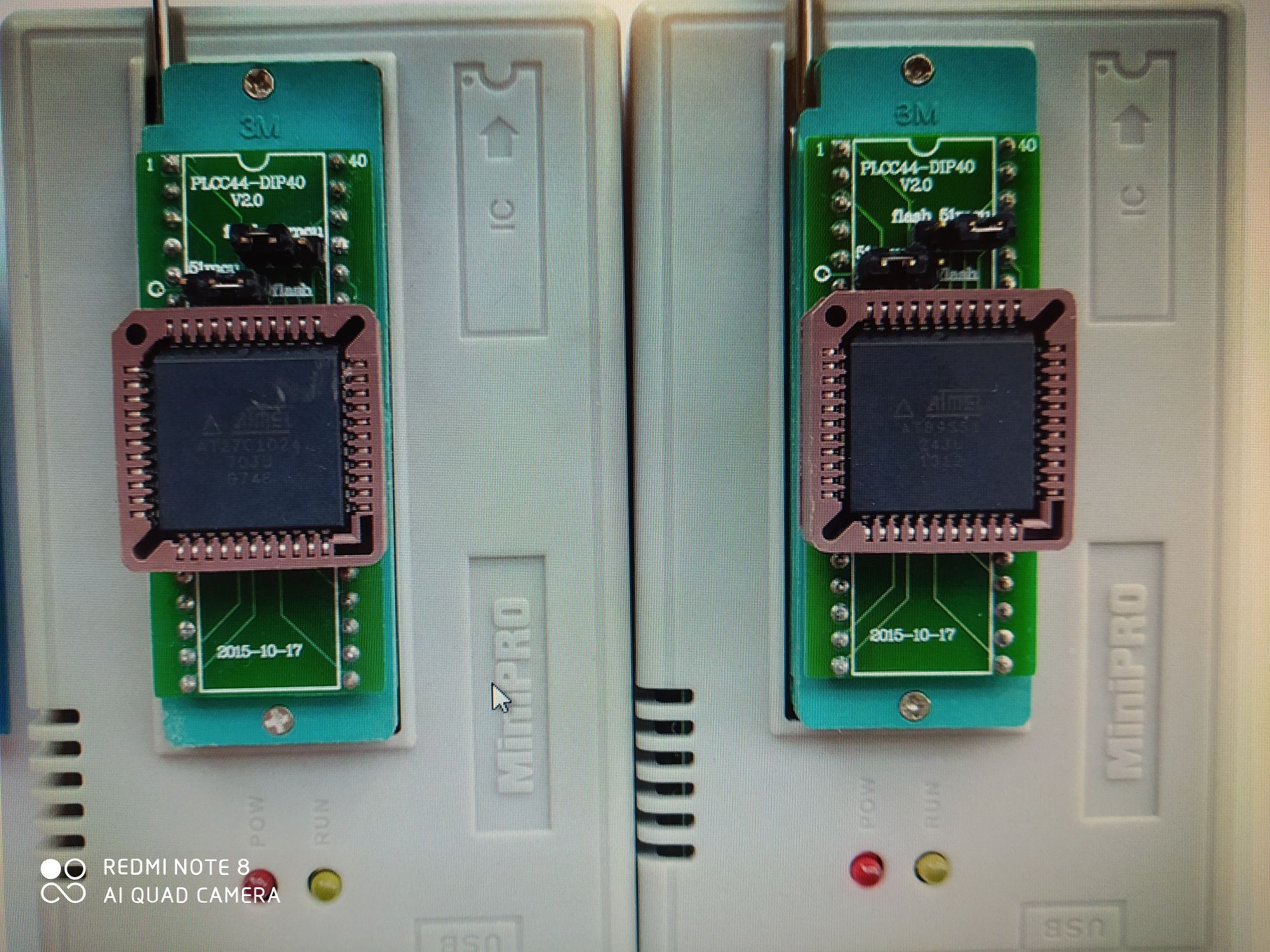 Socket plcc 44 DIP40 para AT27C1024 Minipro