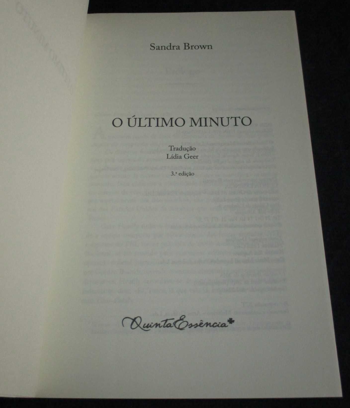 Livro O Último Minuto Sandra Brown