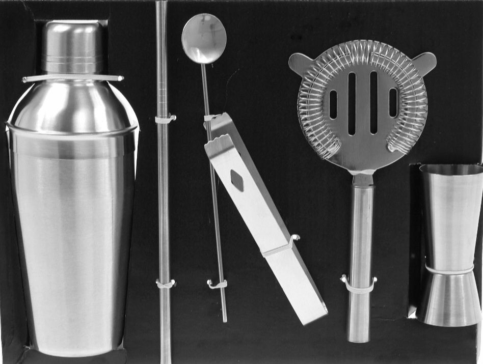 Zestaw Barmański Premium 6w1 – Shaker, Miarka, Sitko i Akcesoria