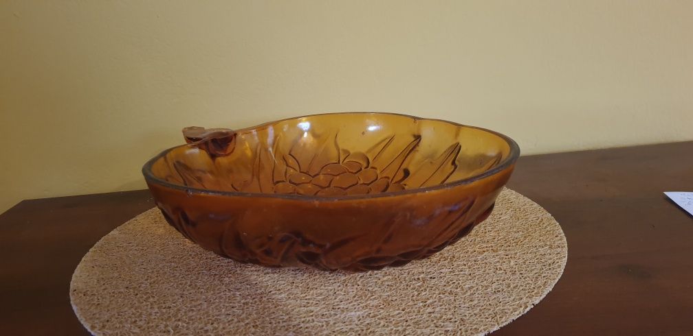 Patera-misa  Indiana Glass Amber