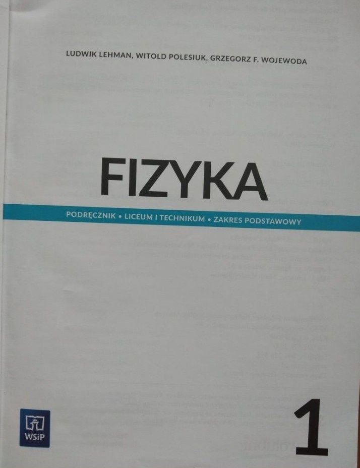 Fizyka podręcznik do 1 klasy liceum lub technikum