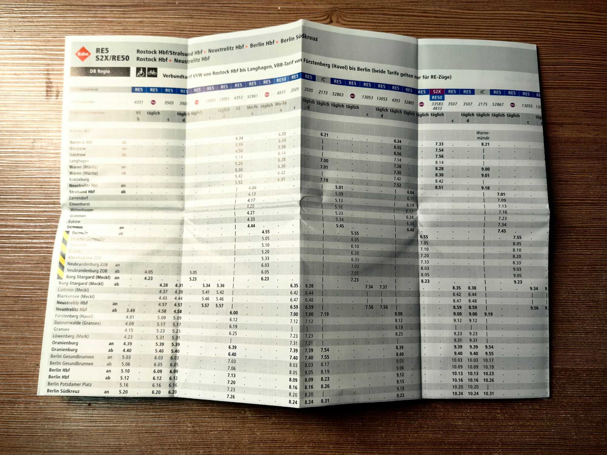 Papierowe Rozkłady jazdy pociągów DB Deutsche Bahn - Niemcy