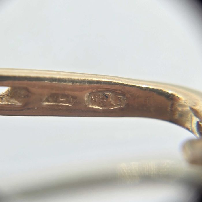 Złote Kolczyki Z Cyrkoniami Próba 585 14K Waga 5,54g Długość 1,5cm