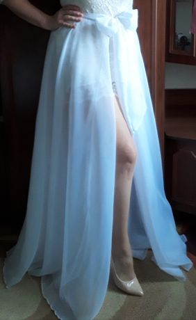 Белый шлейф для платья