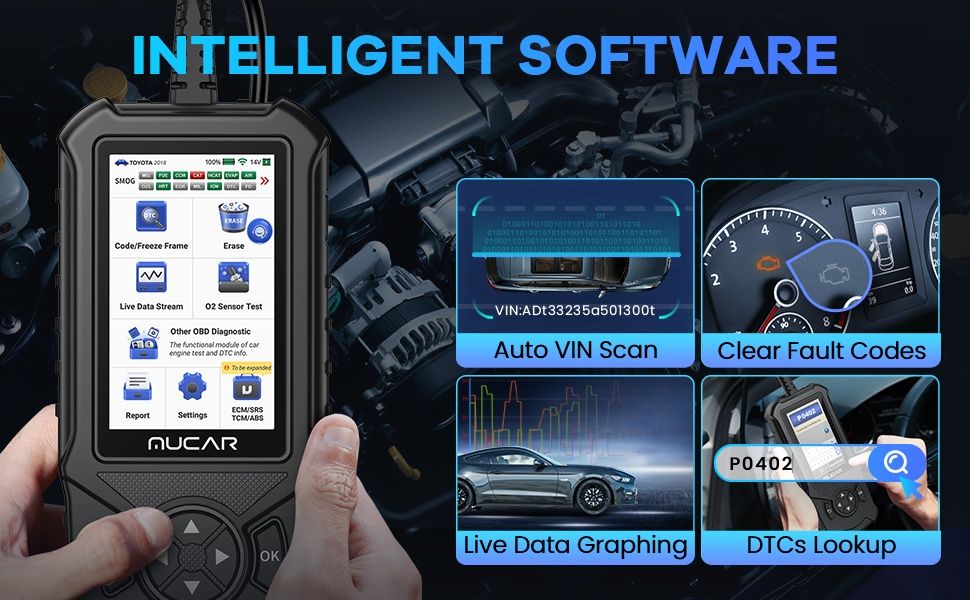 Máquina de diagnóstico Auto OBD2 Mucar Cde900 2GB NOVO