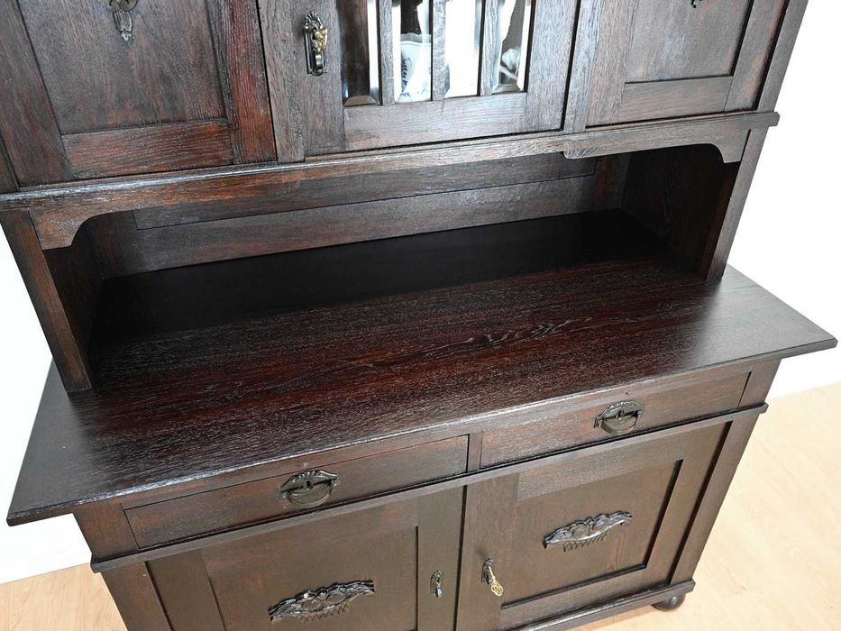 wysoki kredens międzywojenny lity dąb 072202