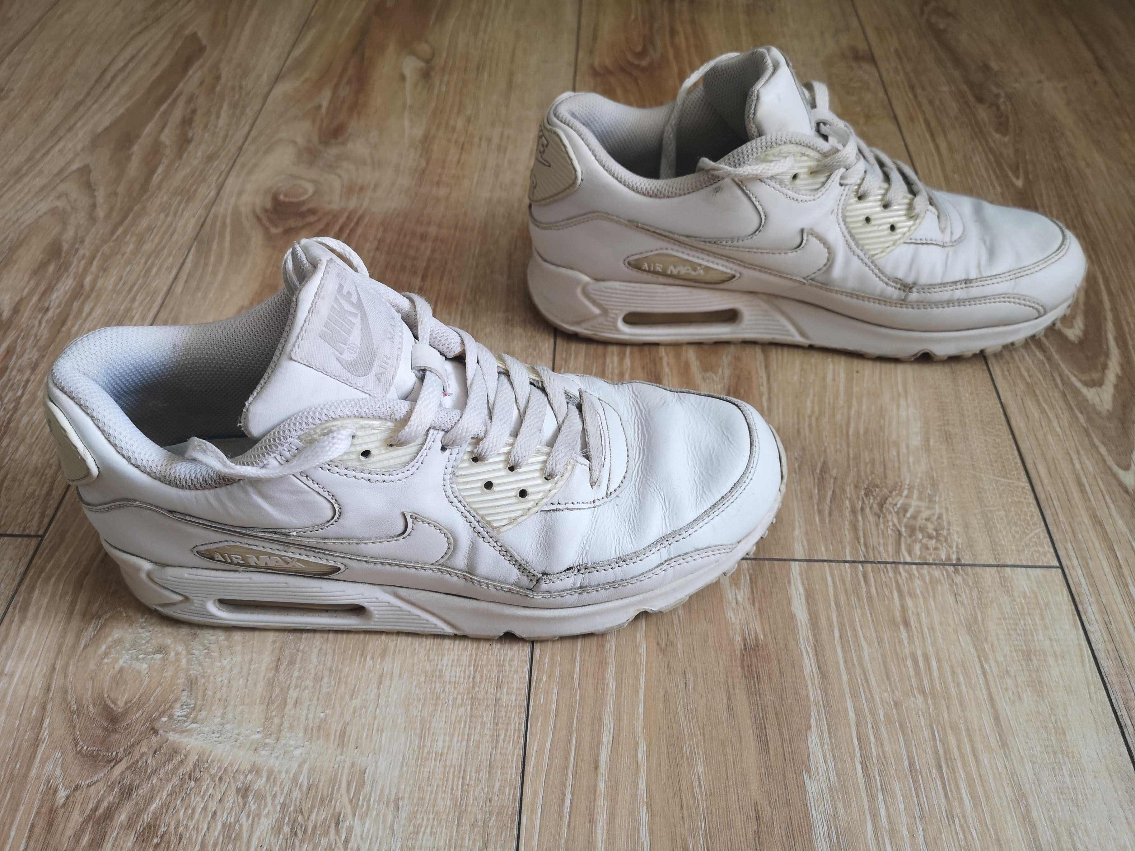 Nike AIR MAX 90 leather white białe 40.5 7.5