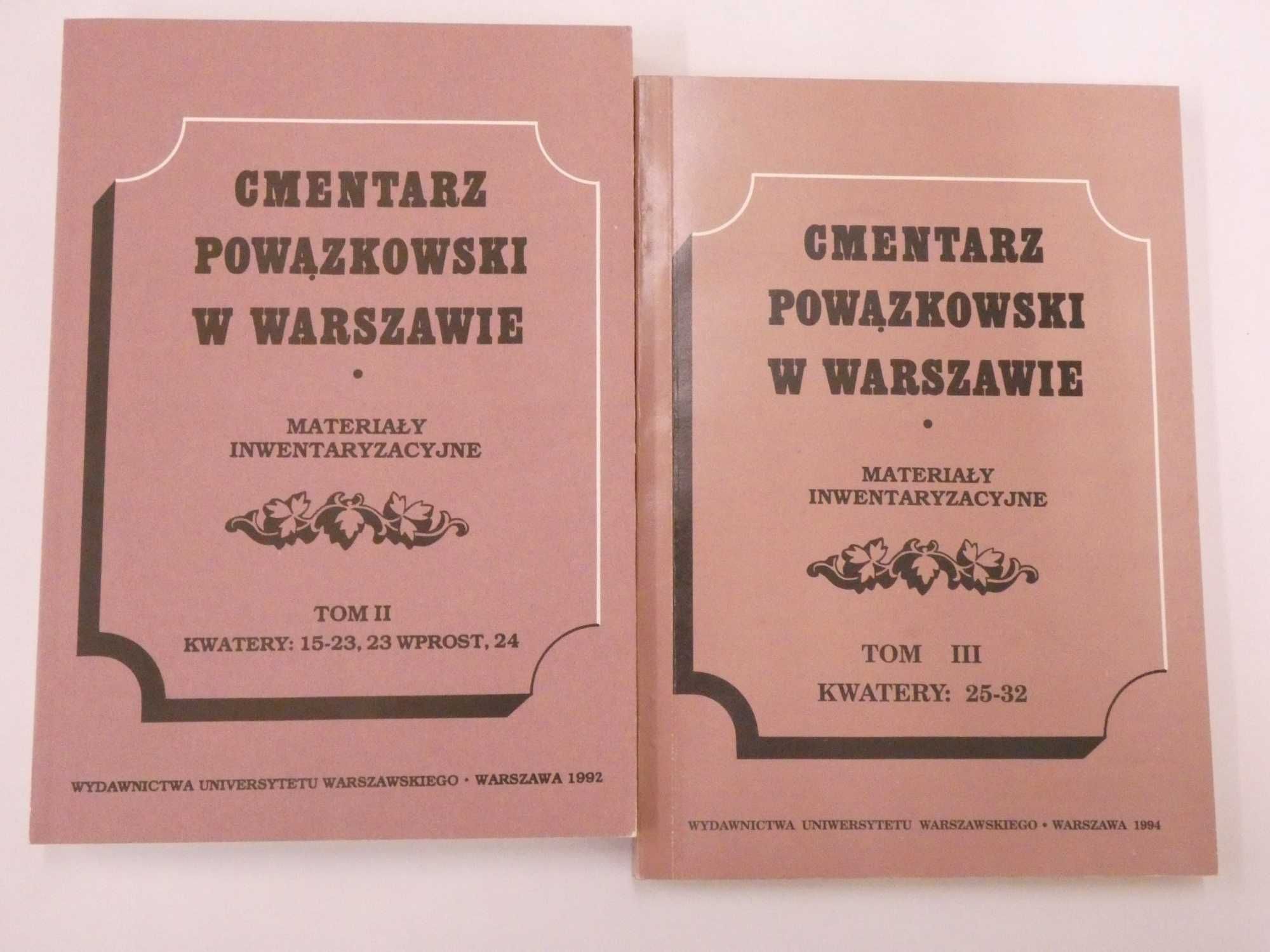 Cmentarz powązkowski w Warszawie materiały inwentaryzacyjne 2+3