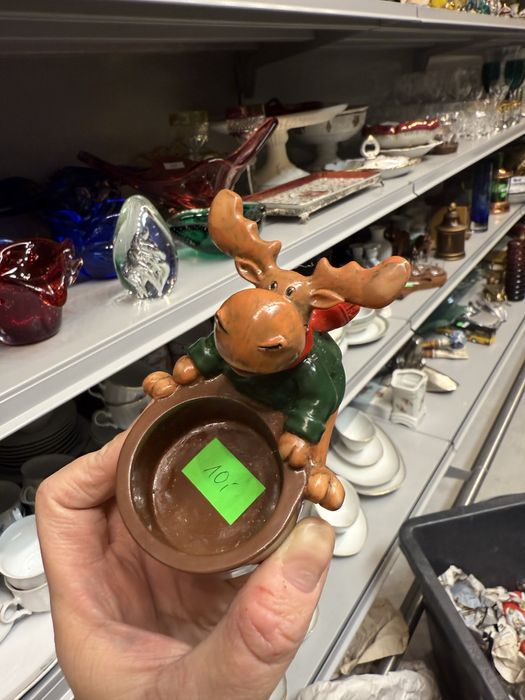 Świąteczny świecznik renifer ozdoba figurka święta