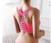 Sportowy biustonosz bokserka push up