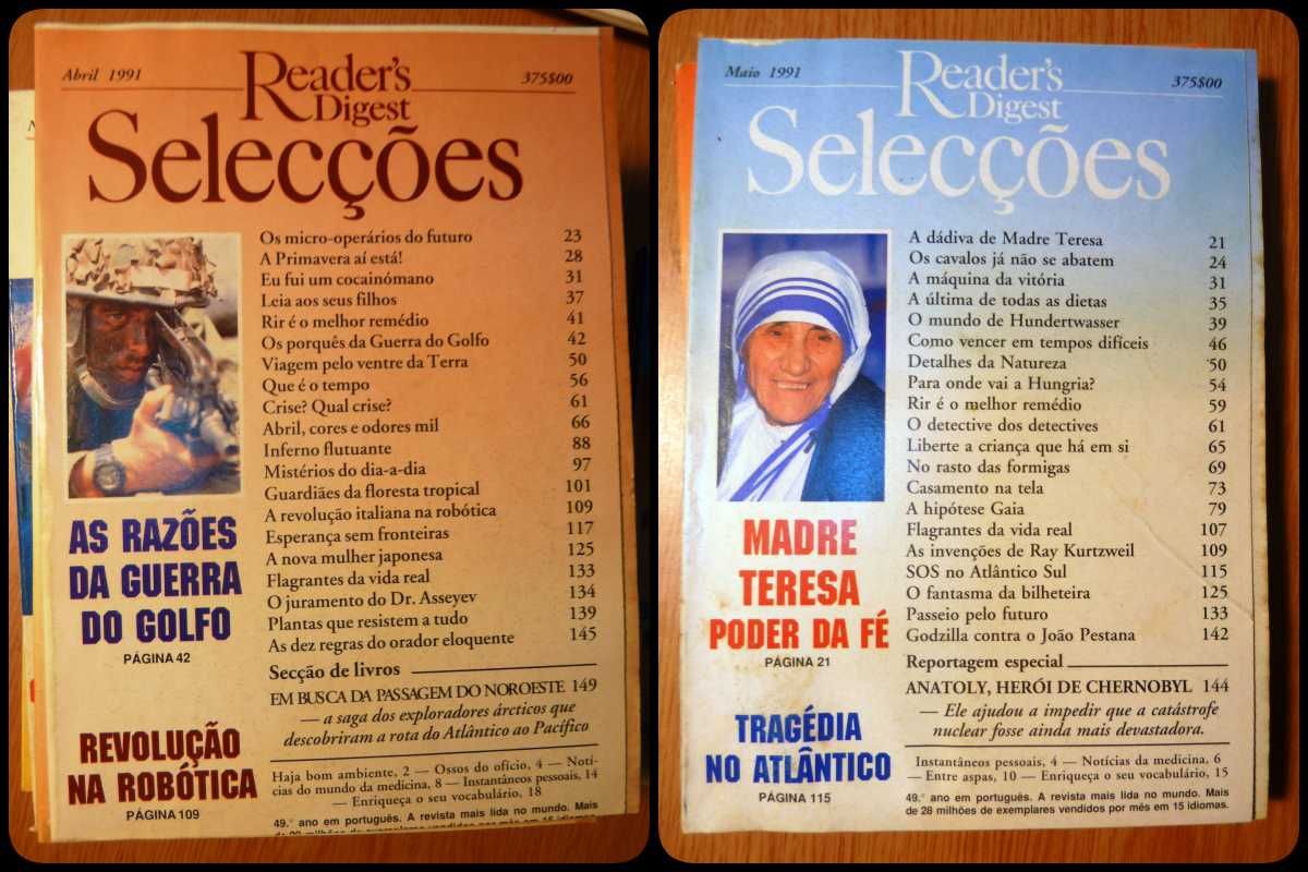 Colecçao 12 revistas Selecções do Readers Digest de 1990/91