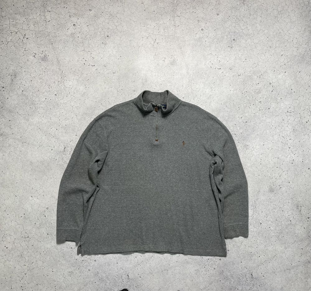 Мужская Кофта Свитер Polo Ralph lauren 1/4 Зип Оригинал XXL Old Money