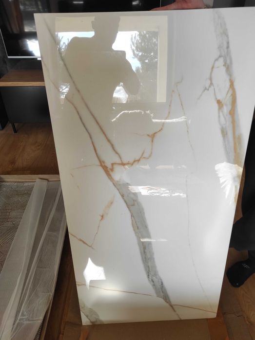 Gres szkliwiony EXCLUSIVE MARBLE white polished 60x120 gat. I