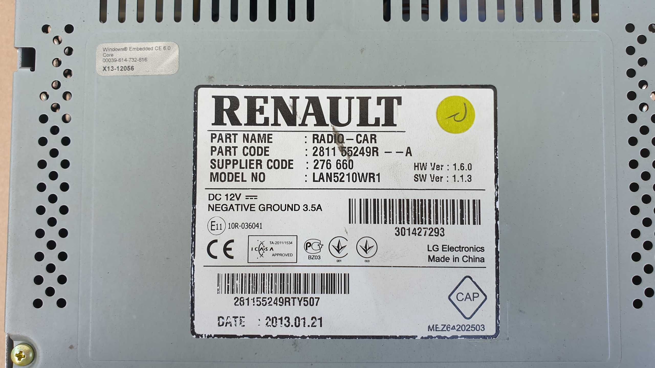 Wyświetlacz radio ekran nawigacja monitor Renault Clio IV 2811/55249R