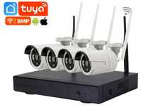 CCTV TUYA Sistema Vídeo Vigilância NVR + 4 Câmaras HD WiFi (NOVO)
