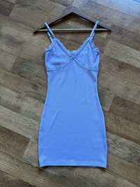 Sukienka na ramiączkach H&M 34/XS liliowa prazkowana