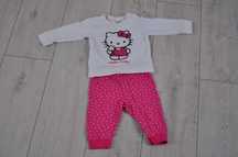 H&M Hello Kitty Piżamy 68cm 4-6m długi rękaw biel róż