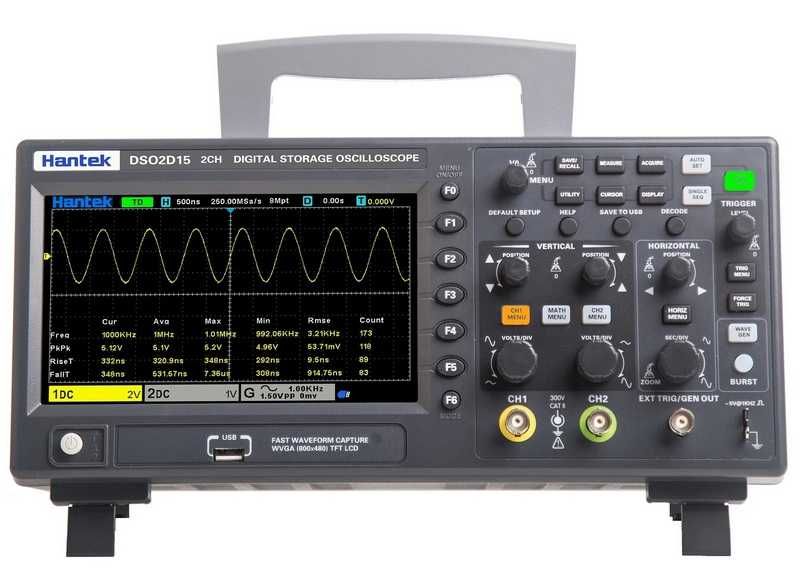 Осциллограф с генератором сигналов Hantek DSO2D15