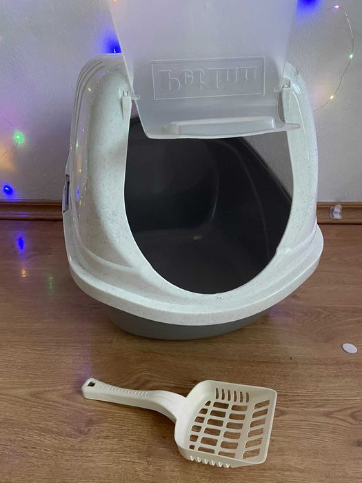 Kuweta dla kota zamykana Comfy Easy Cat szara