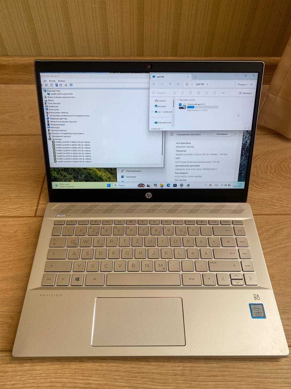 Ноутбук HP 14-ce1606ng (i5-8265U 8x1.6GHz, 8gb, SSD 128gb)