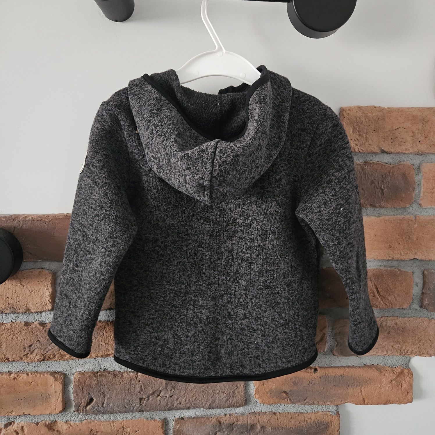 Bluza sweterkowa na zamek z kapturem h&m 98/104