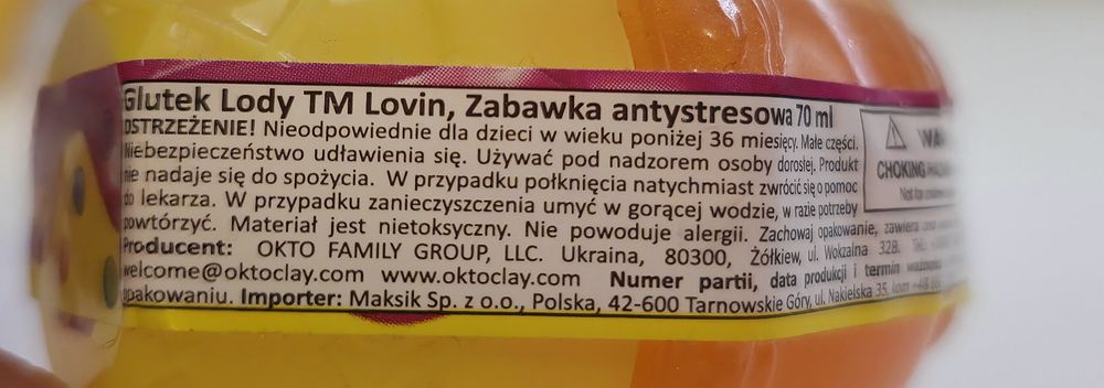 Glutek lody slime zabawka antystresowa 70ml