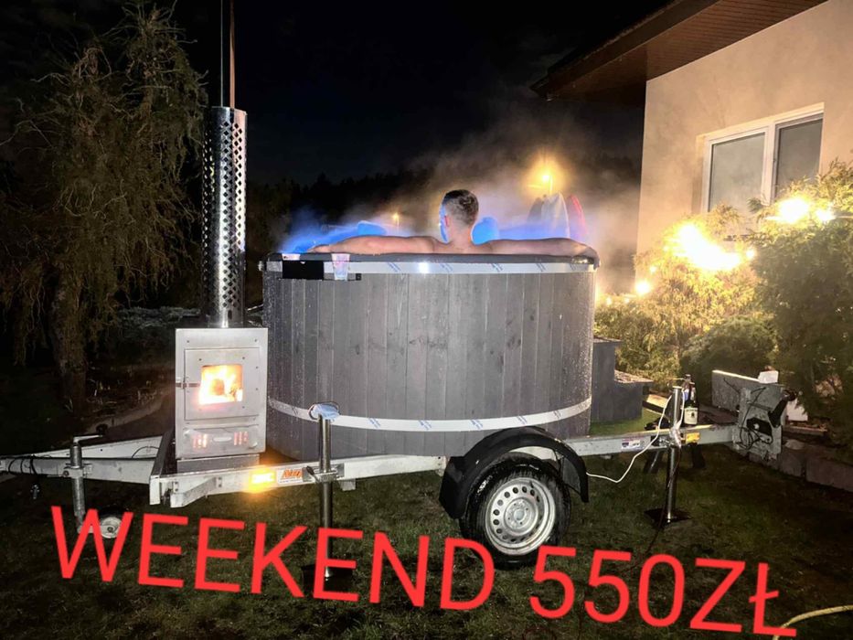 Mobilna balia, spa, ruska bania, balia z jacuzzi do wynajęcia