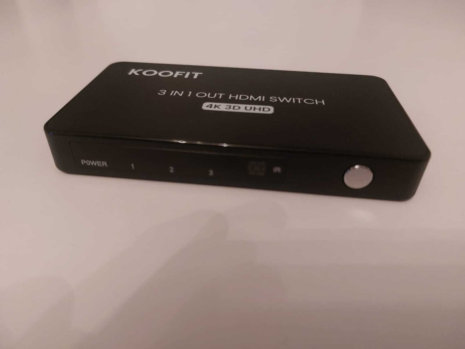 Przełącznik HDMI 3w1 Koofit 4K 3D UHD