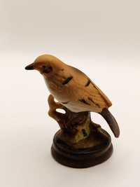 Figurka vintage ceramika bibelot zimowy ptak WOOL BRO