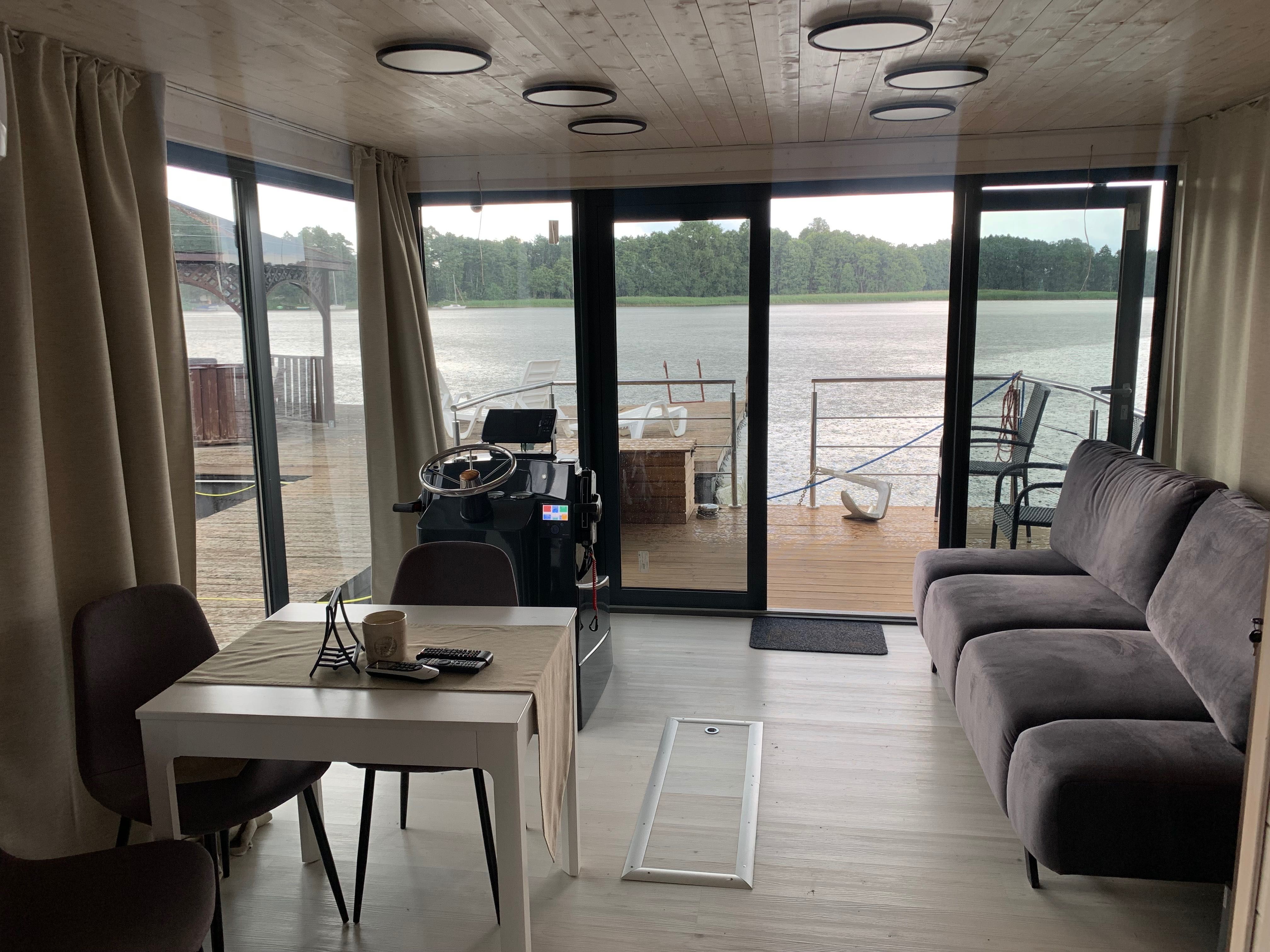 NOWY houseboat 12x4 nowoczesna łódź mieszkalna