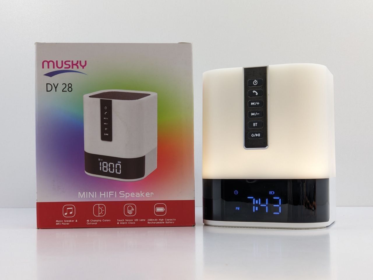 MUSKY DY28 Bluetooth-динамік із мікрофоном (білий) портативна колонка,