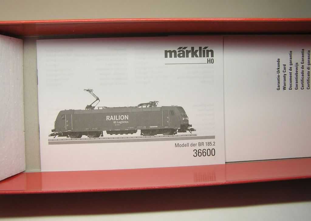 Marklin art.36600 BR 185.2, DB AG Epoche 5 H0