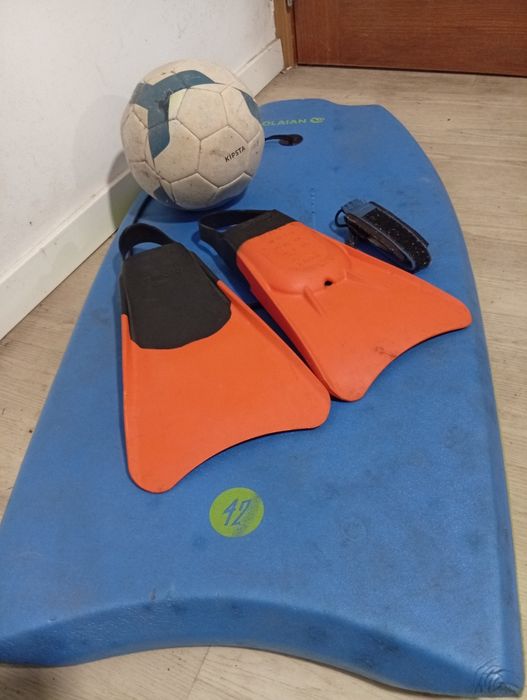 Prancha e pé de pato e