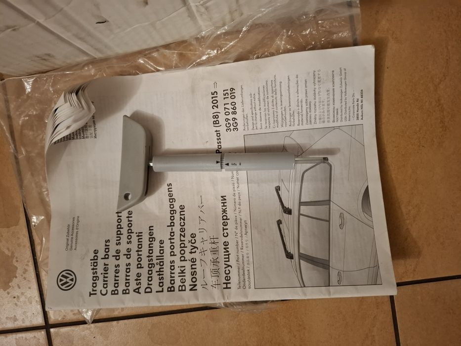 Bagażnik dachowy vw Passat b8 kombi oem belki poprzeczki relingi thule
