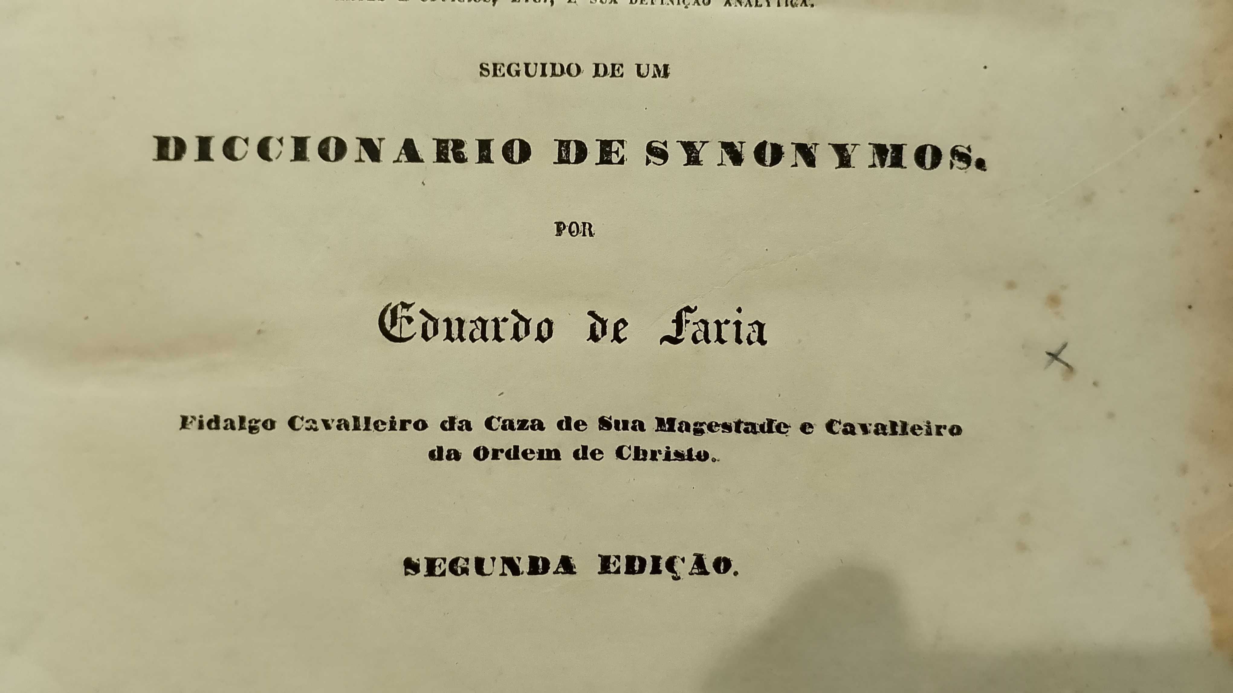 Dicionário 1851 Eduardo de Faria 2º Volume