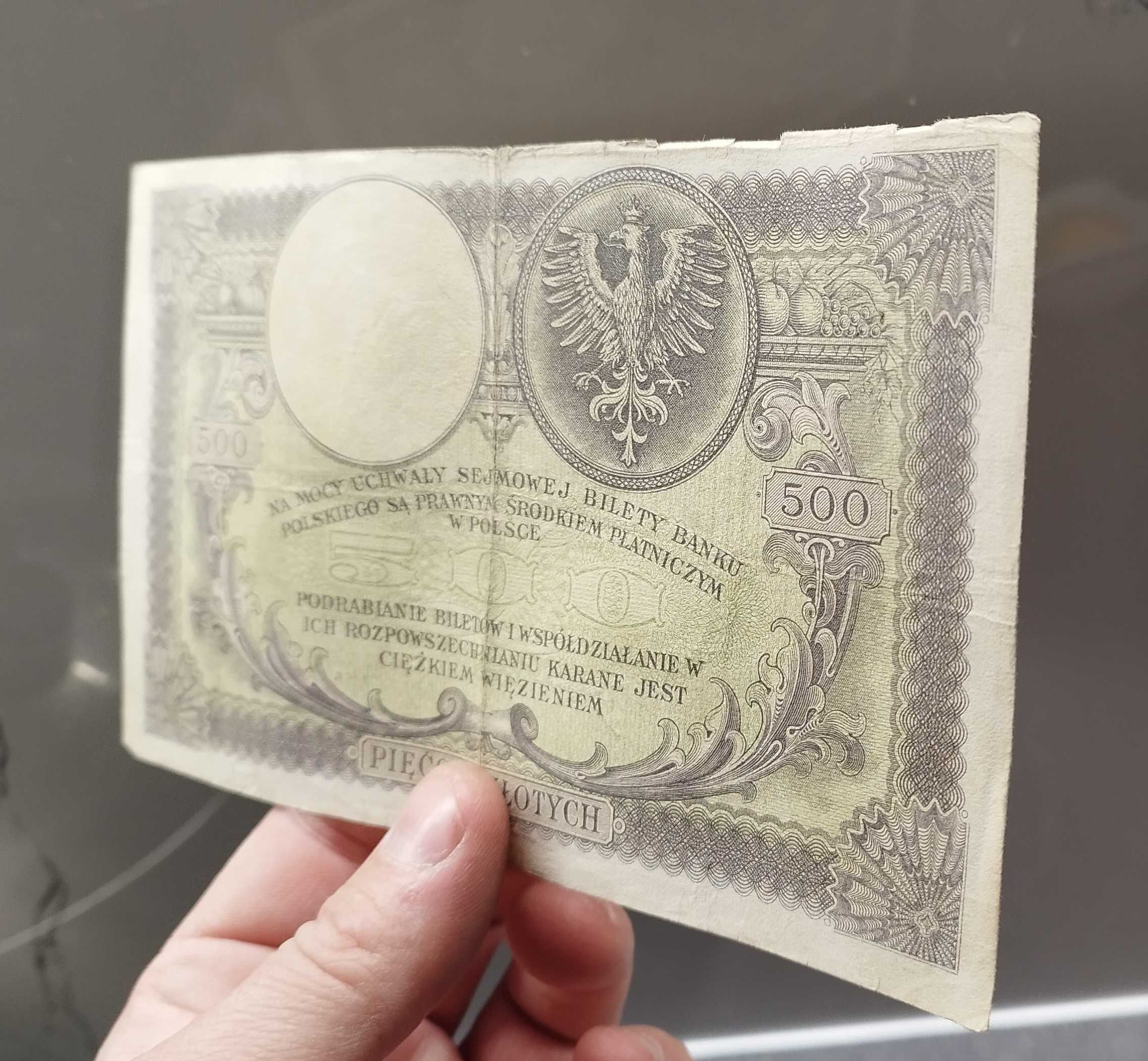 Stary banknot Polska 500zł 28 luty 1919 Kościuszko