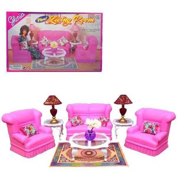 Меблі для ляльок Барбі Gloria 22004 Привітна Велика Вітальня Леді