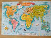 Puzzle mapa świata czu czu 167 elementów