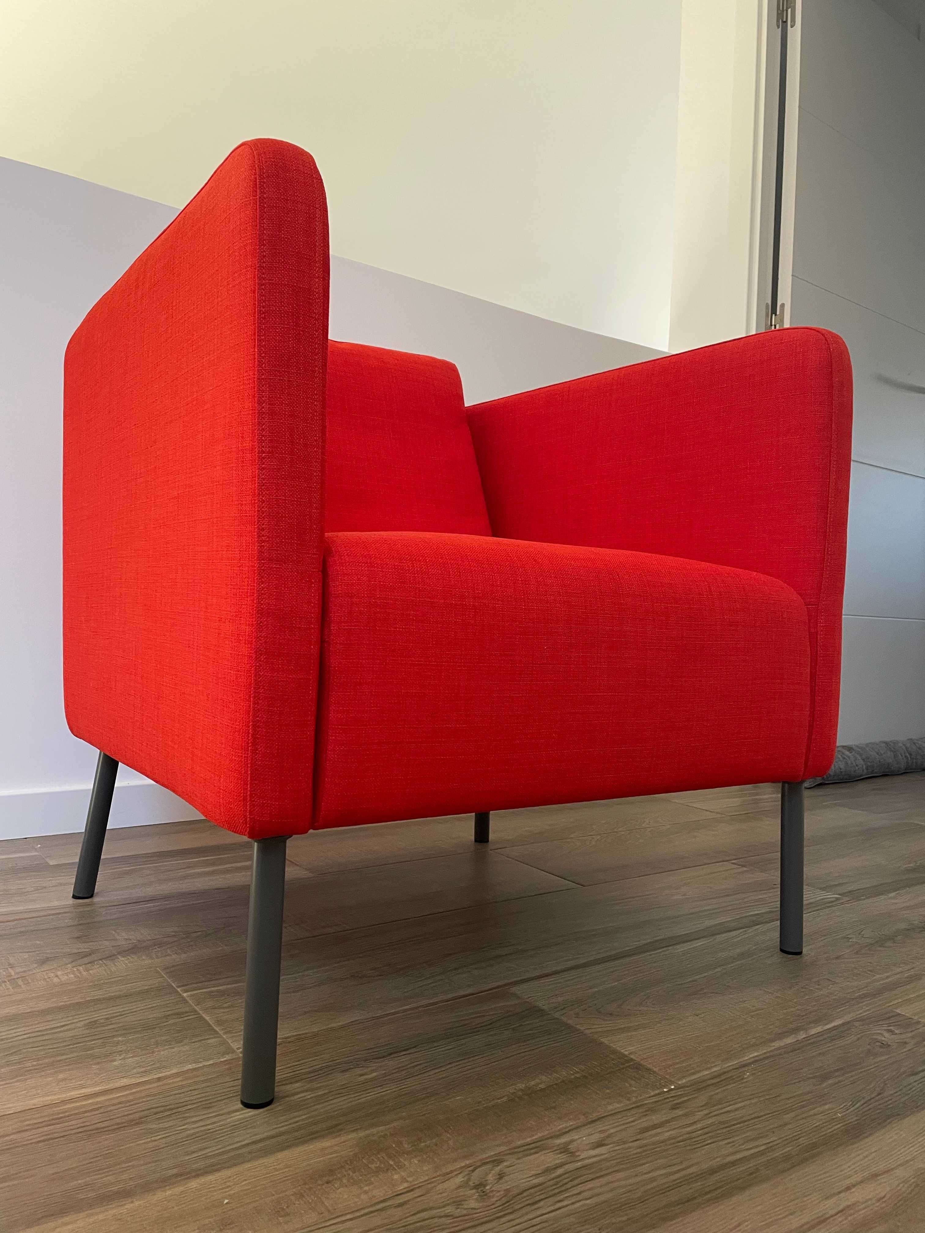 Cadeira Poltrona IKEA EKERÖ Skiftebo laranja vermelho (por usar)