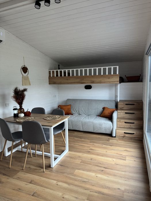 Модульний дерев’яний будинок 7×3 м у ПРЕМІУМ виконанні